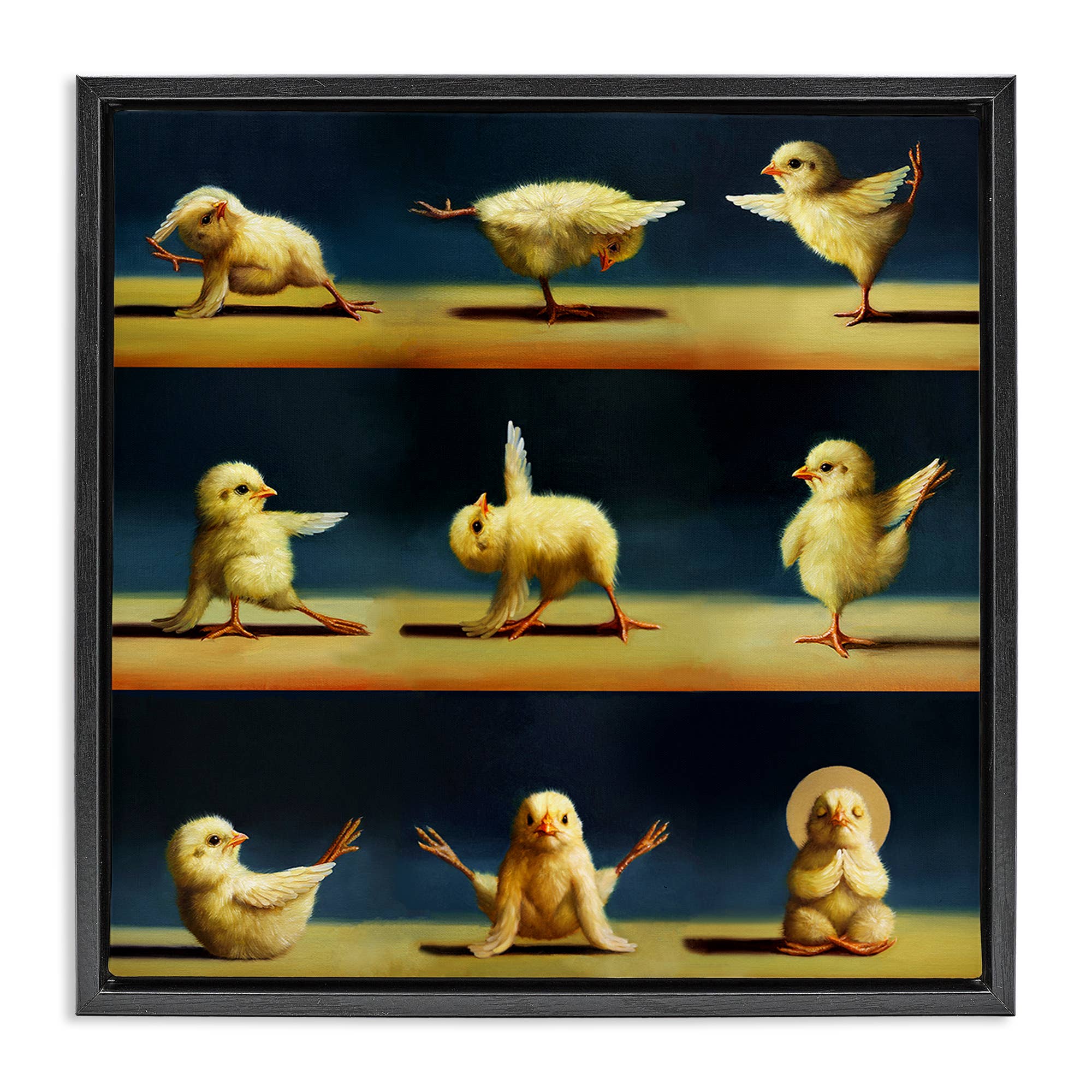 Stupell Industries - Wholesale Wall decor – Kids & Baby - Yoga Chicks Stretching Meditation Floating Frame14