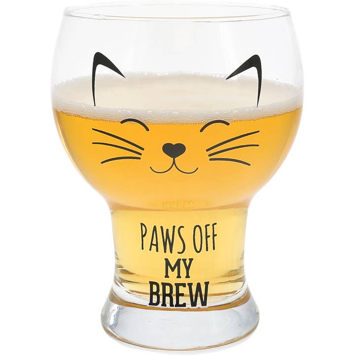 Pavilion - Wholesale Beer Glass/Mug - Paws Off - CAT - 15 oz Pilsner Glass2