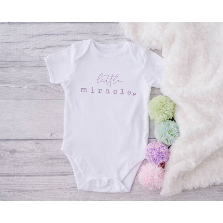 Little Miracle Onesie, Infertility Baby Bodysuit for wholesale by Hey Lets B Creative