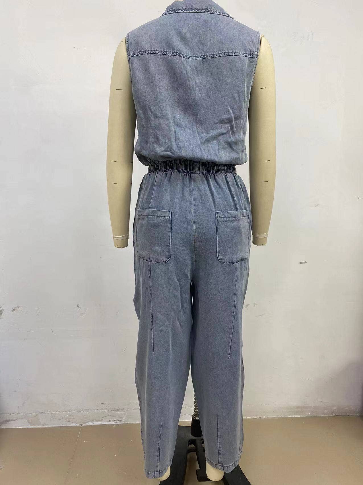 Hope & Sunshine – Engroshandel Jumpsuit - Dame – Vasket denim jumpsuit9