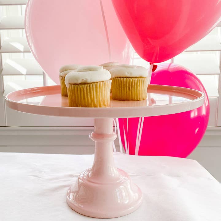 Sprinkles & Confetti Party Supplies - Wholesale Cake Stand - Light Pink Melamine Cake Stand | Cupcake Stand