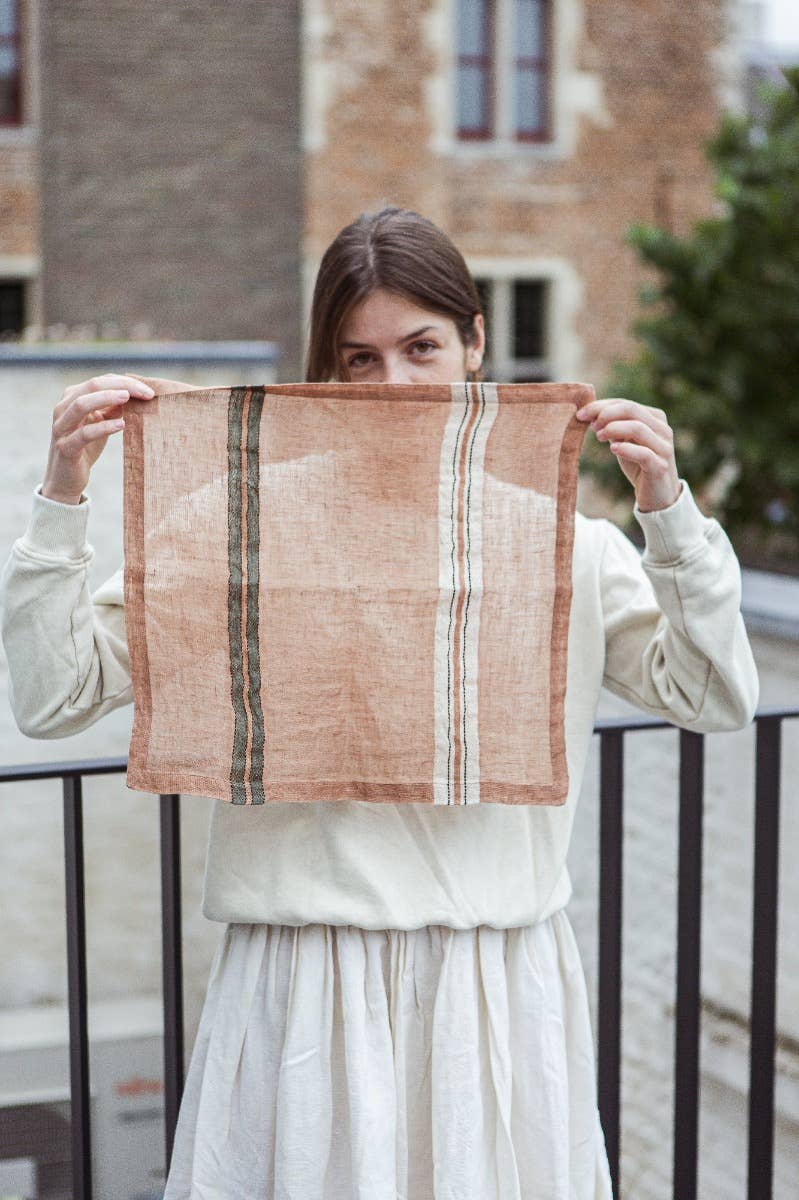 Libeco Home - Vendita all'ingrosso Tovaglioli da tavola in stoffa - Mojave tovagliolo a righe 42x42 cm0