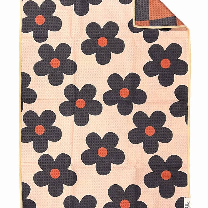 Black Brown Cream Bobbie: Reversible Hand Towel for wholesale on Faire1