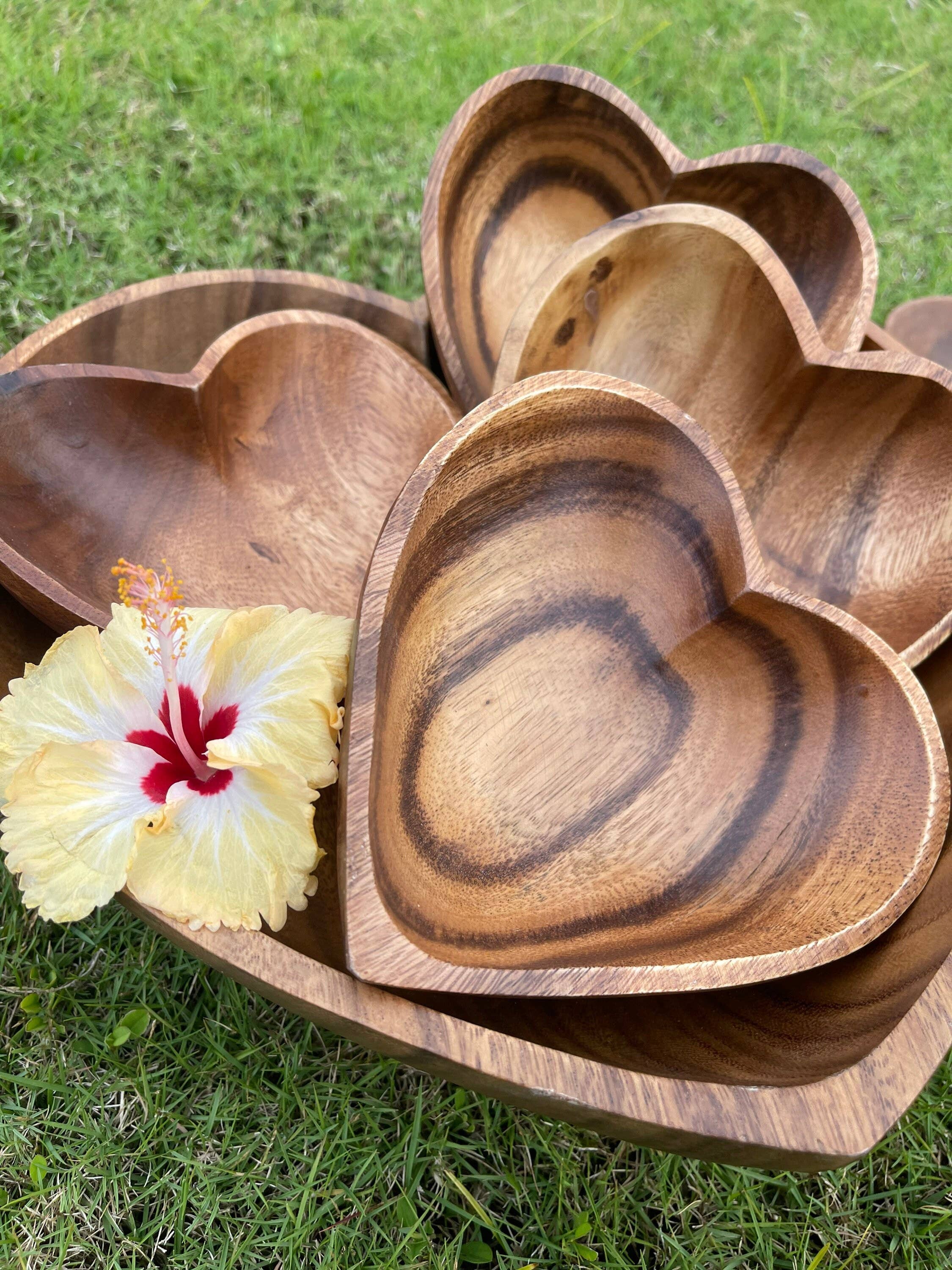 Woodware&Co – wholesale Serving utensil – Acacia Wood Set Of 7 | Heart Design1