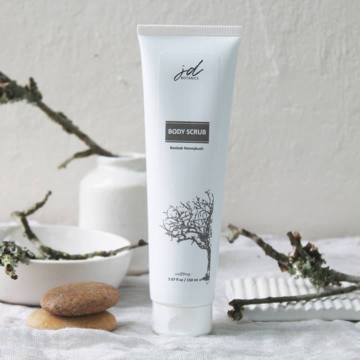 JDBotanics - Wholesale Body Scrub/Exfoliant - baobab body scrub with activated charcoal
