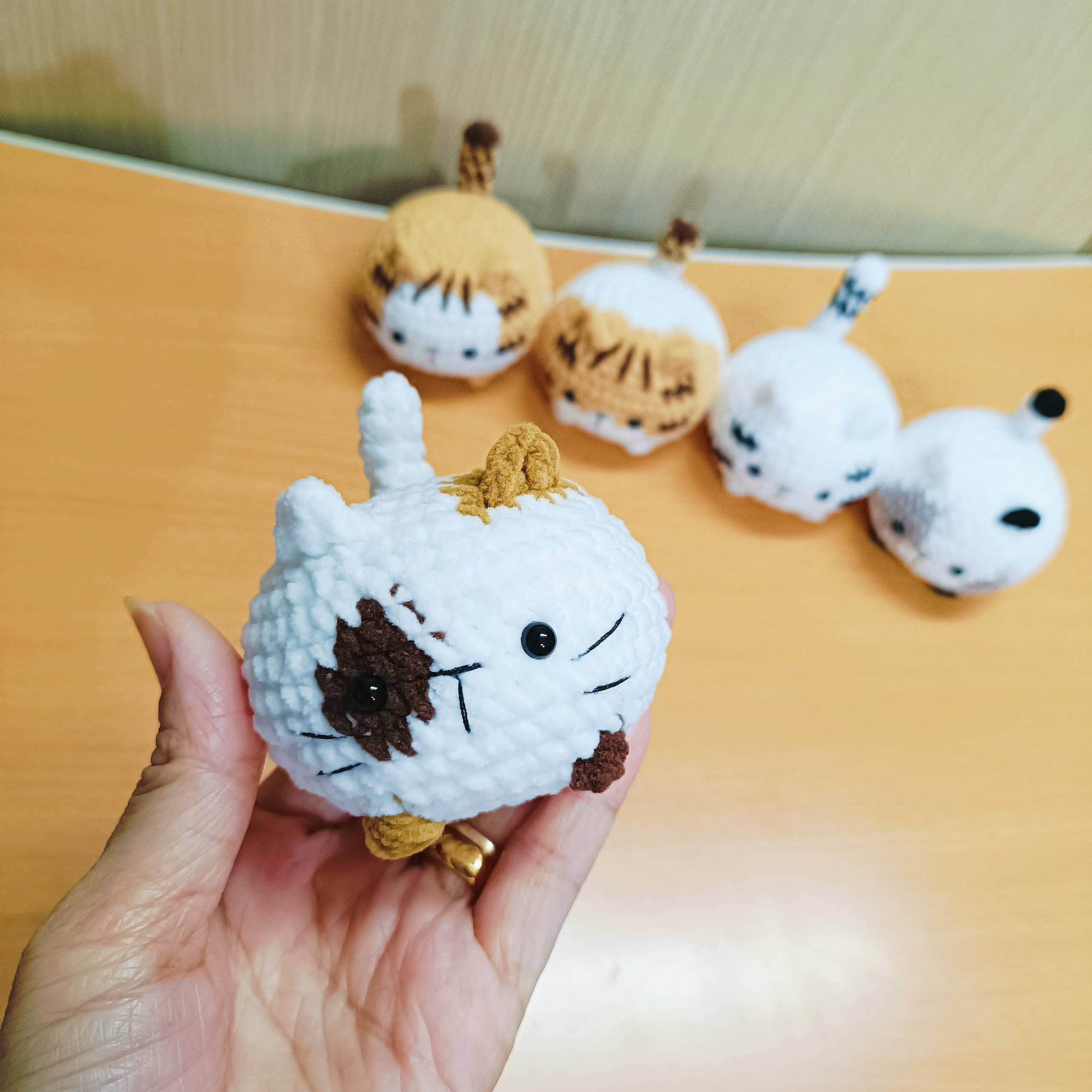 Anh2 LTD - Wholesale Stuffed/Plush Toy - Kids & Baby - Tiny Crochet Cat, Amigurumi Loaf Cat,Handmade Stuffed Animal0