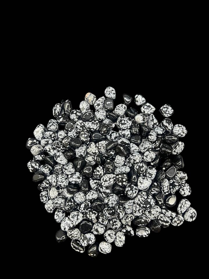 Geoworld - Tumbled Stone - Snowflake Obsidian - Grade A - S for wholesale by Geoworld Gallery