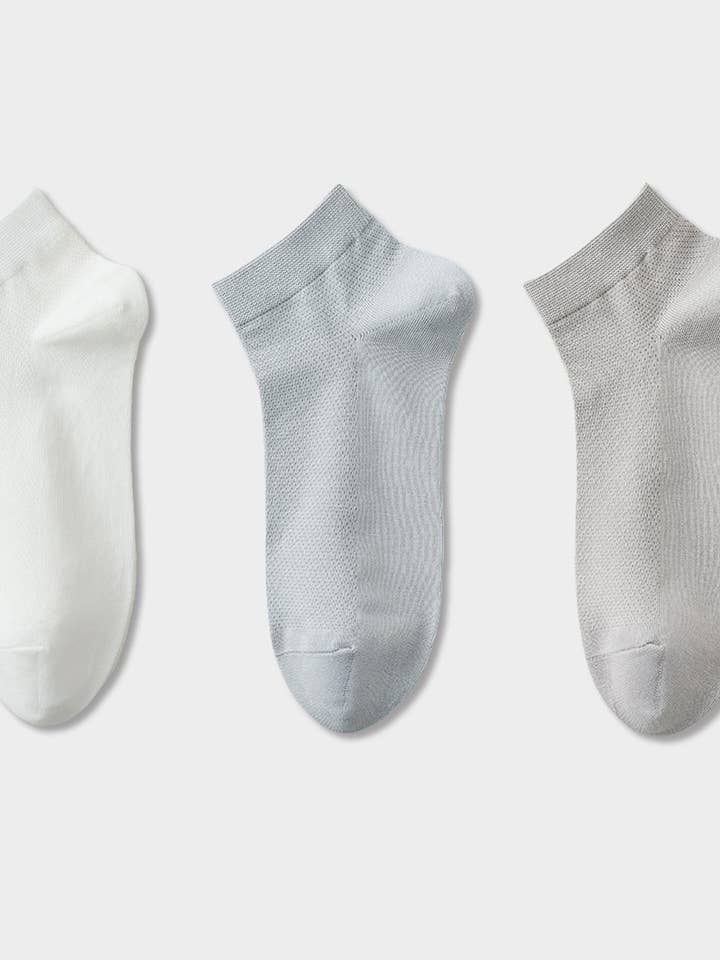 CWMS2451_MEN'S SPRING SIMPLE SUMMER MESH BOAT SOCKS for wholesale by NINEXIS