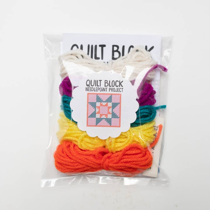 Make & Mend - Wholesale Embroidery/Cross Stitch Supplies - Quilt Block Needlepoint Kit