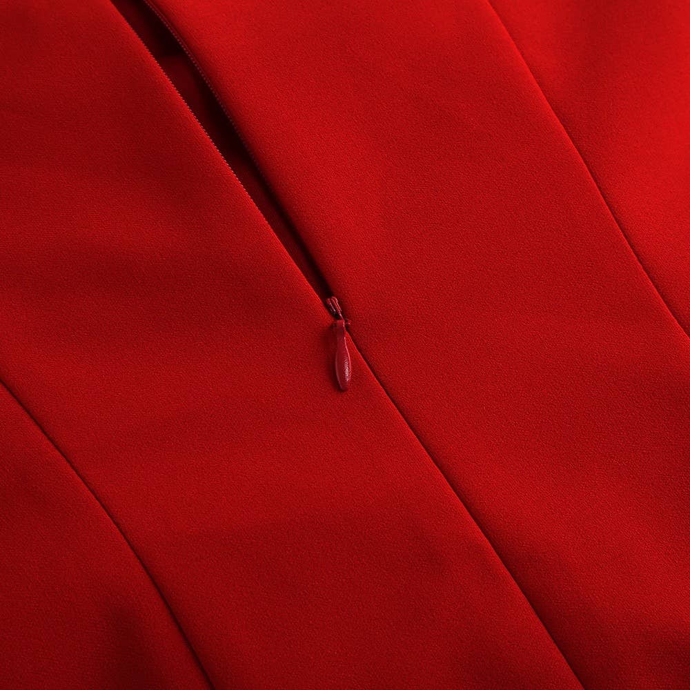 Productseeker - Wholesale Dress - Women's - DR0127 Red 3D Flower Tube Dress - Bold Elegance9