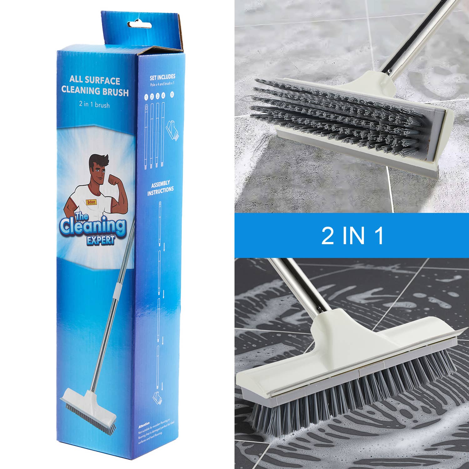 Daniel James – wholesale Cleaning brush – All Surface Cleaning Broom with Adjustable Handle