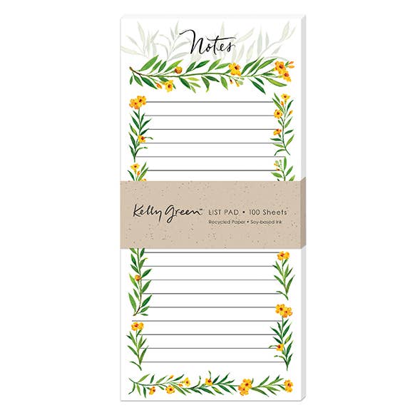 Kelly Green Magnetic List Pad-TARRAGON for wholesale by Punch Studio