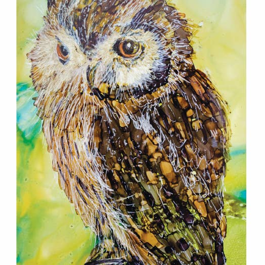 Carte de vœux Barn Owl, intérieur vierge #KC108C pour la vente par Kellie Chasse Fine Art