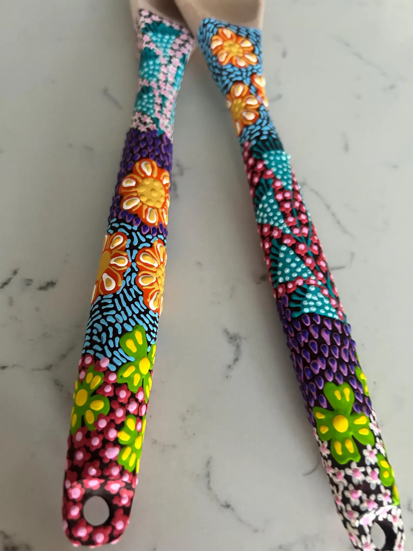 Oh The Places We Go Shop - Wholesale Serving Utensil - Flower Salad Server Spoons2