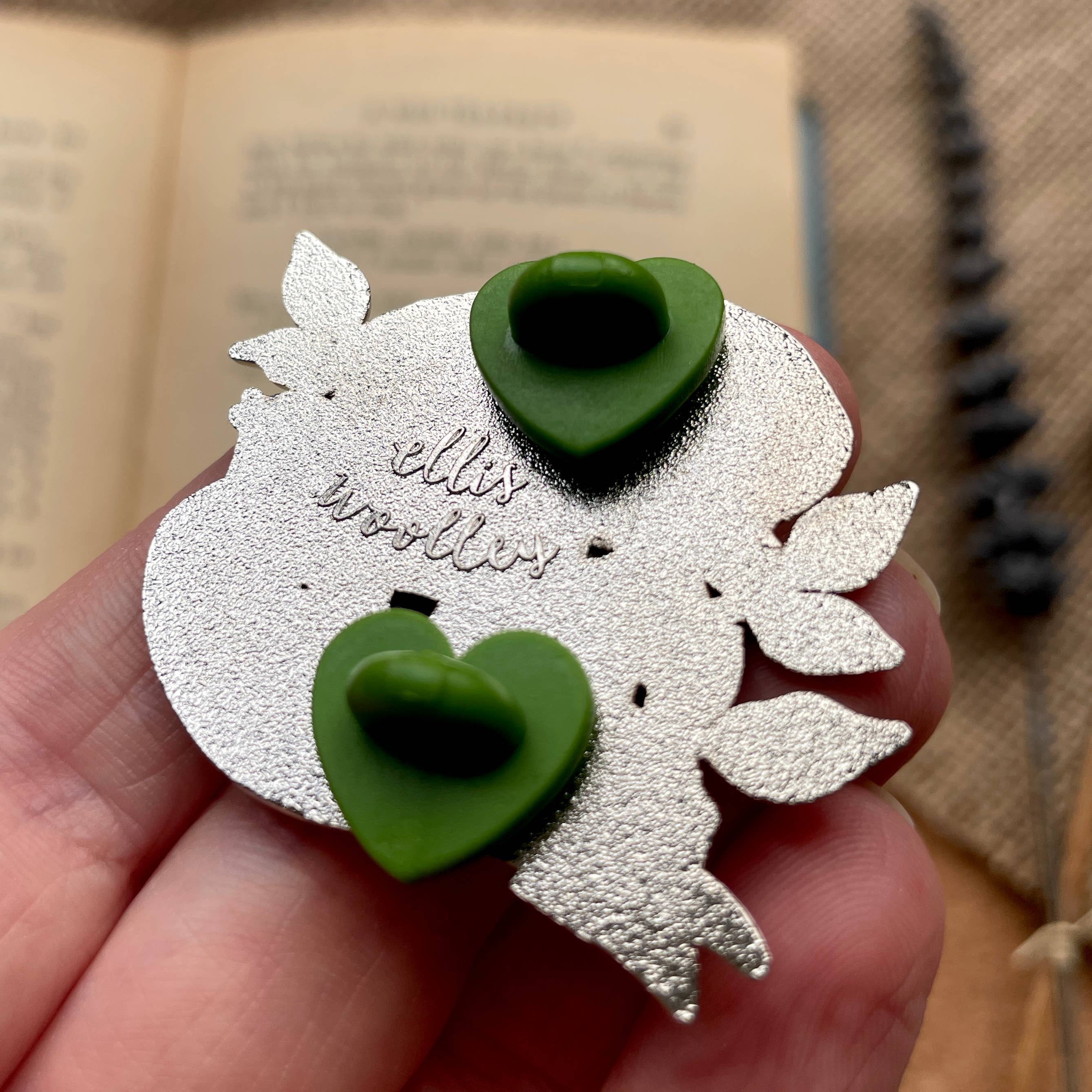 Ellis Woolley Illustration – wholesale Lapel pin/button – Amethyst Deceiver 'Resilience' Enamel Pin2