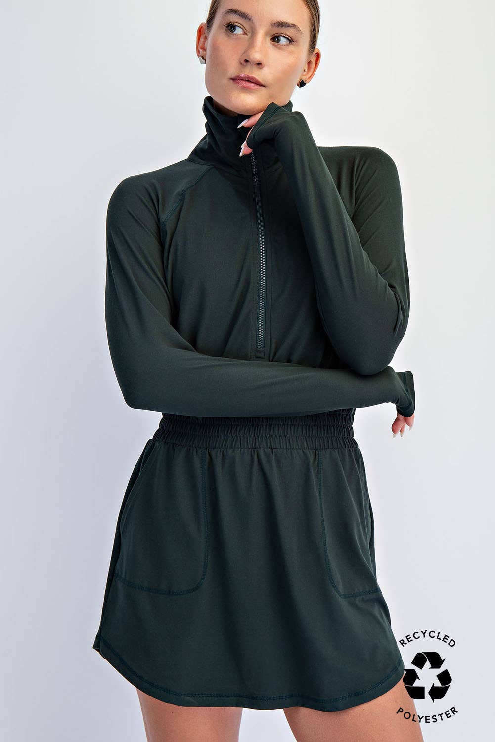 Rae Mode - Wholesale Athletic Skirt - Women's - BUTTER SOFT QUARTER ZIP ROMPERSKIRT8