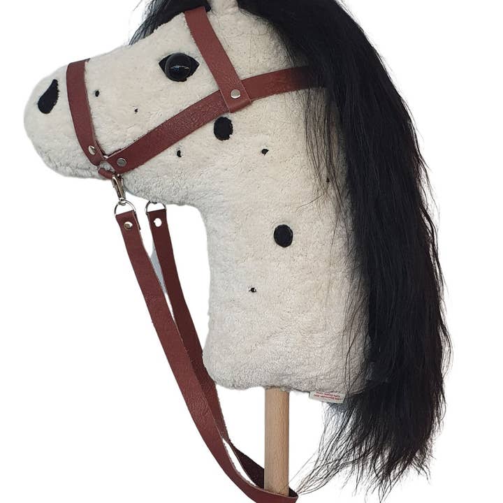 Pat & Patty – wholesale Fyllda/plyschleksaker - Barn och baby – Ekologisk barn mini käpphäst "Dot" i 100 % ekologisk bomull0