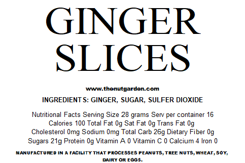 The Nut Garden, Sweetables, Utah Truffles - Wholesale Dried Spice - Ginger, Crystallized (12 oz)1