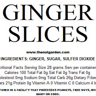 The Nut Garden, Sweetables, Utah Truffles - Wholesale Dried spice - Ginger, Crystallized (12 oz)1