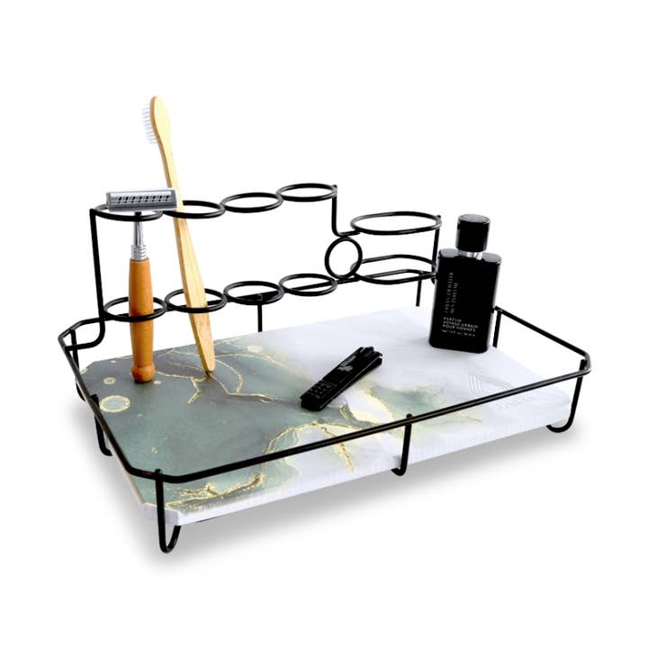 Audia Gold Diatomite Neptune Toothbrush Holder for wholesale by moonstone