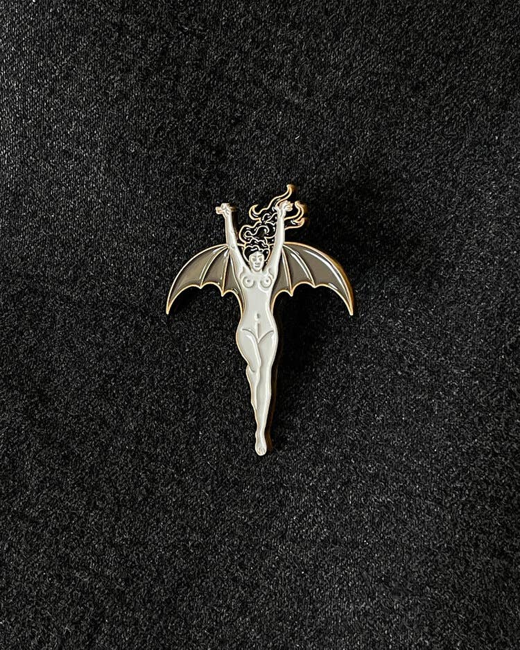 Pin Museum - Wholesale Lapel Pin/Button - La Femme Chauve-Souris • Enamel Pin2