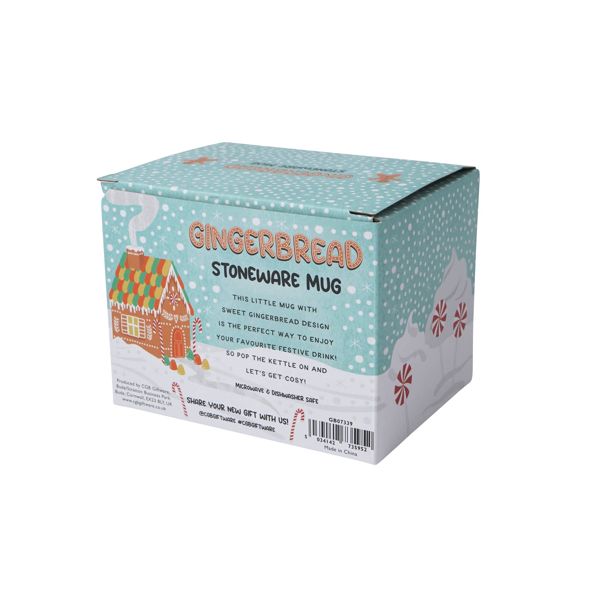 CGB Giftware – wholesale Kaffekoppar – Christmas Gingerbread Man stengodsmugg6