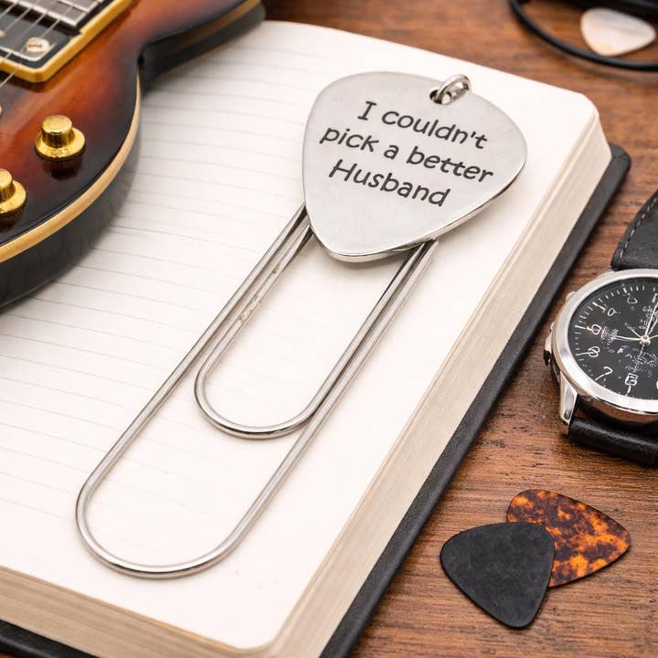 I Couldn't Pick A Better Husband Paperclip Bookmark Stainless Steel Engraved Charm Gift For Husband for wholesale by JKCE Designs