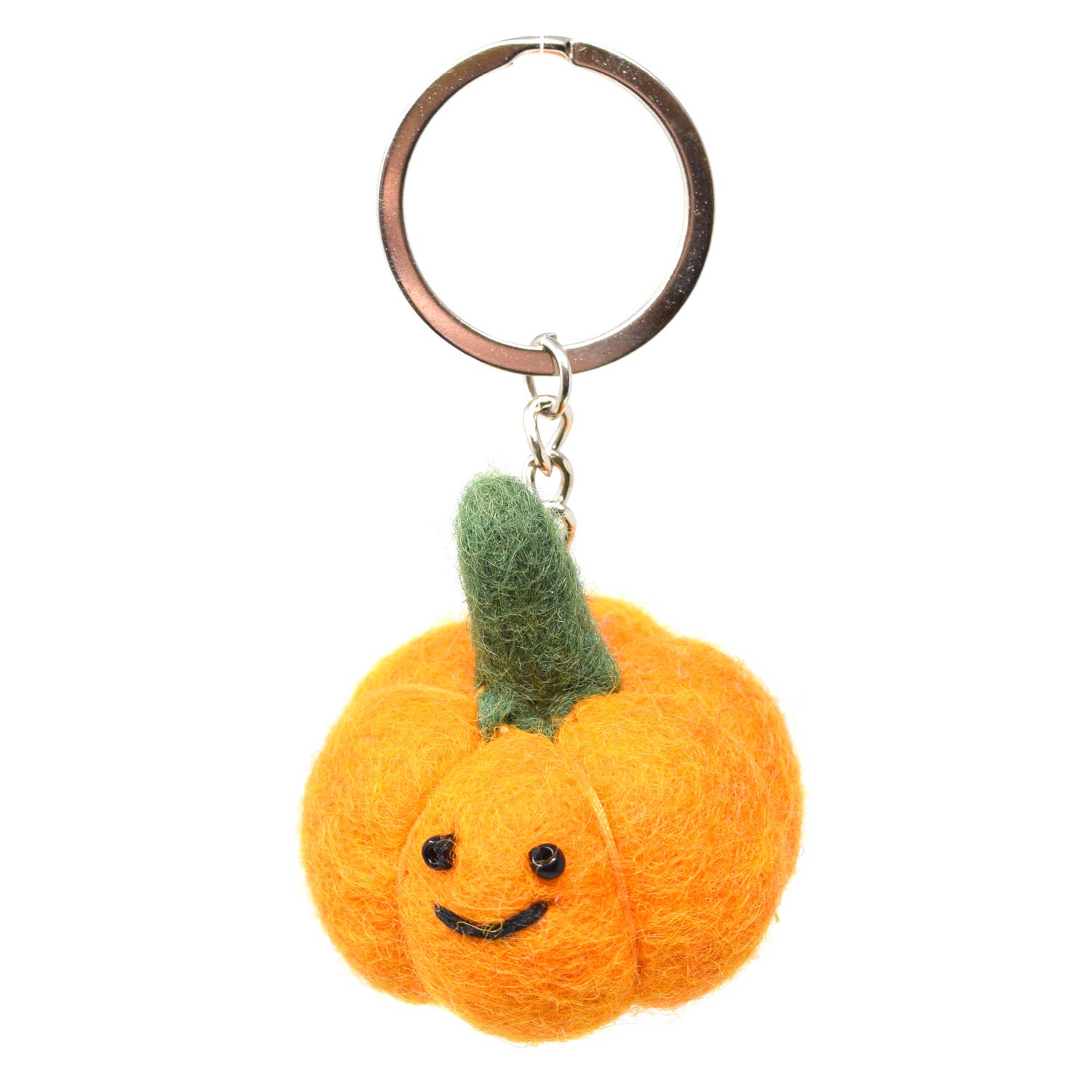 Black Yak Ltd – wholesale Keychain – Women's – Felt Keychain - Pumpkin Felt Keyring0