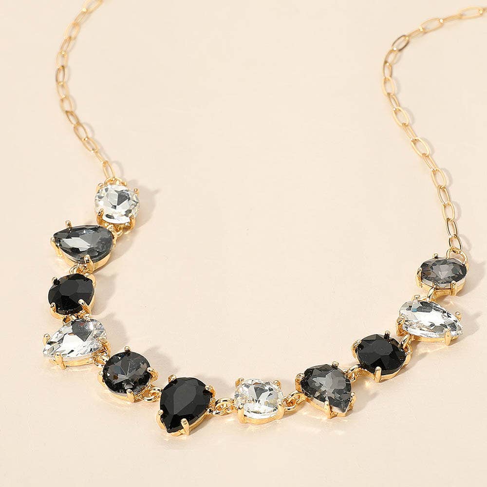 Sensibling Corp. - Venta al por mayor Collares con colgantes/abalorios - Collar de noche con eslabones de piedra ovalada redonda en forma de lágrima con cojín16