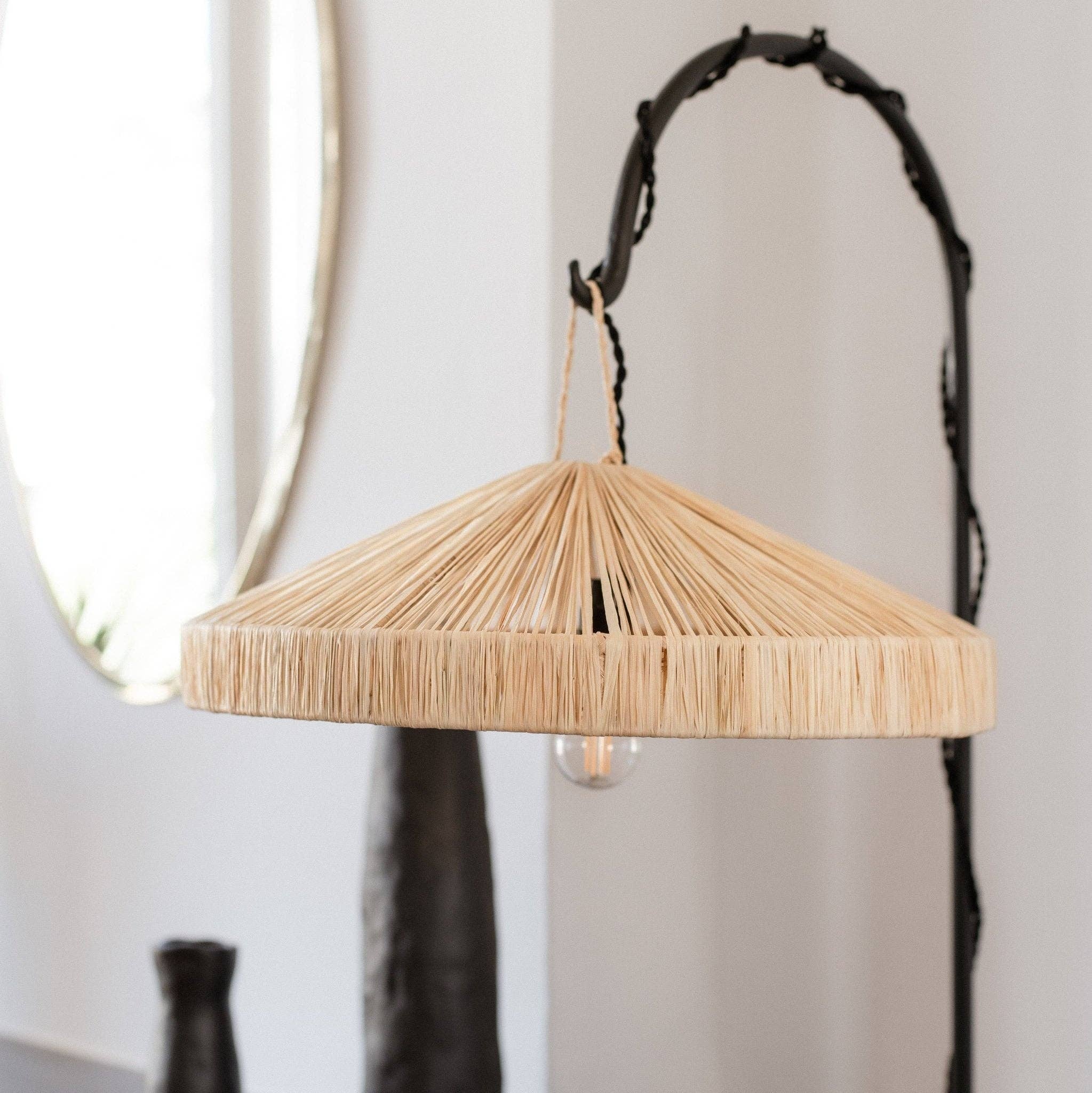 COSYDAR-DECO – wholesale Lampshade – Forged Steel Lamp Base 30cm - Rounded Artisanal Design TEKU1