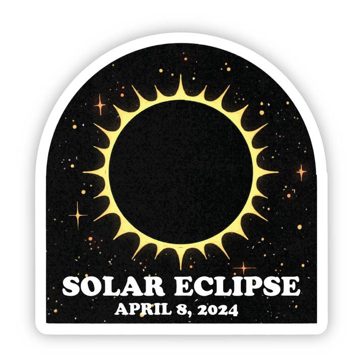 Solar Eclipse Badge Sticker | April 8, 2024 for wholesale by Big Moods
