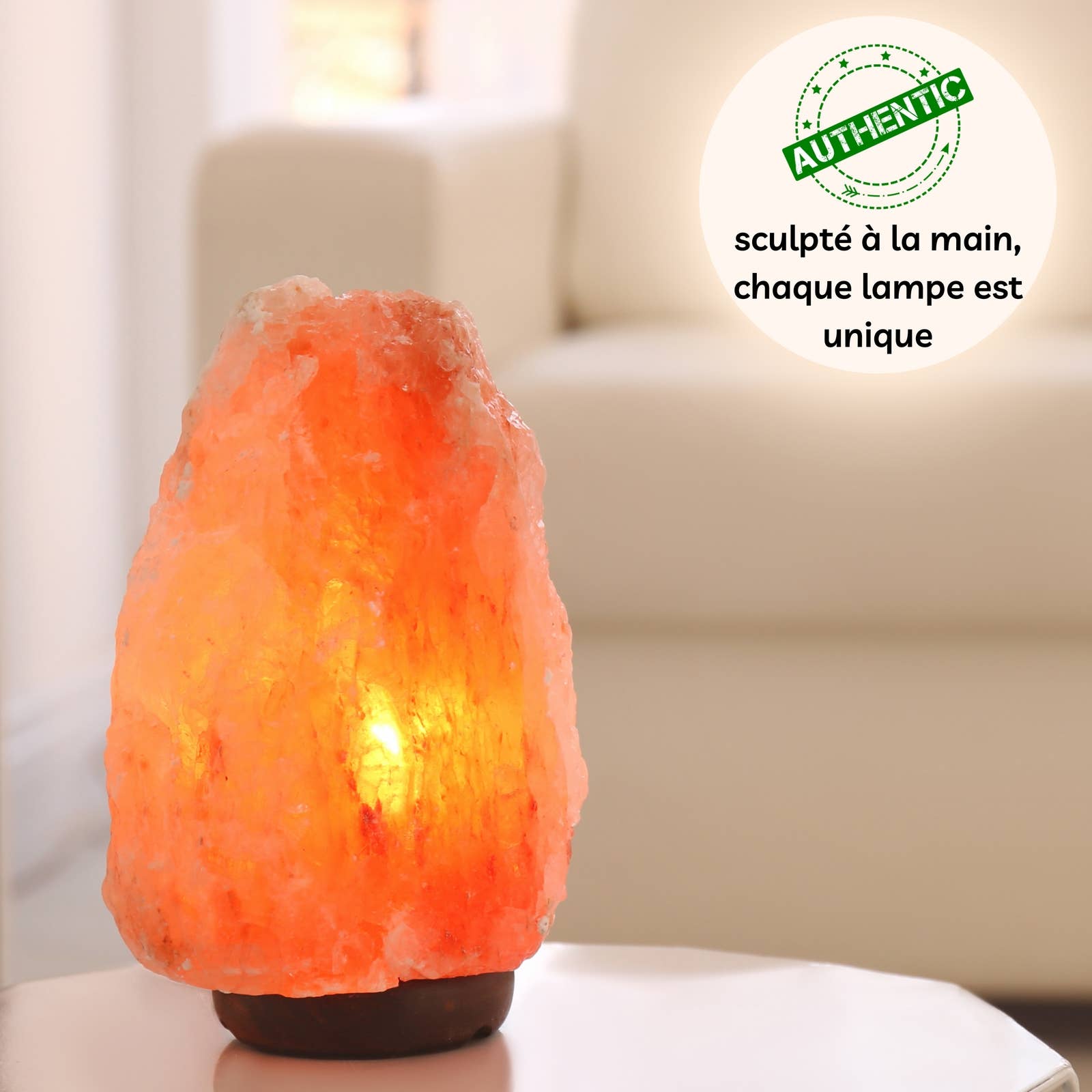 Zen'Arôme - Wholesale Salt Lamp - Himalayan Salt Lamp - 4 to 6 kg Hand Carved5