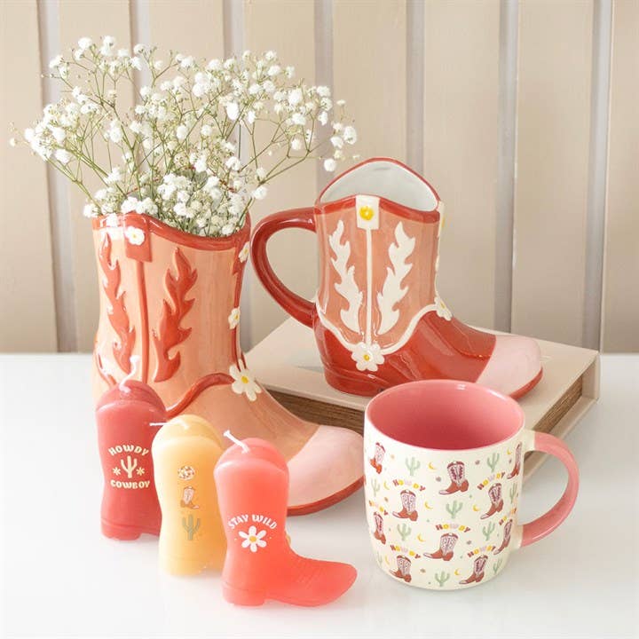 Something Different Wholesale - Venta al por mayor Taza - Taza con forma de bota vaquera rosa