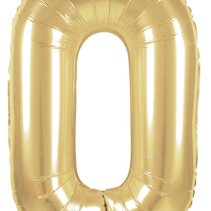 Tim&Puce Factory - Wholesale Balloon - NUMBER 0 GOLD 86CM MYLAR BALLOON0