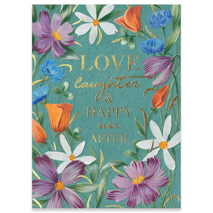 LOVE LAUGHTER|CARTE WEDDING CARD for wholesale by Calypso Cards LLC