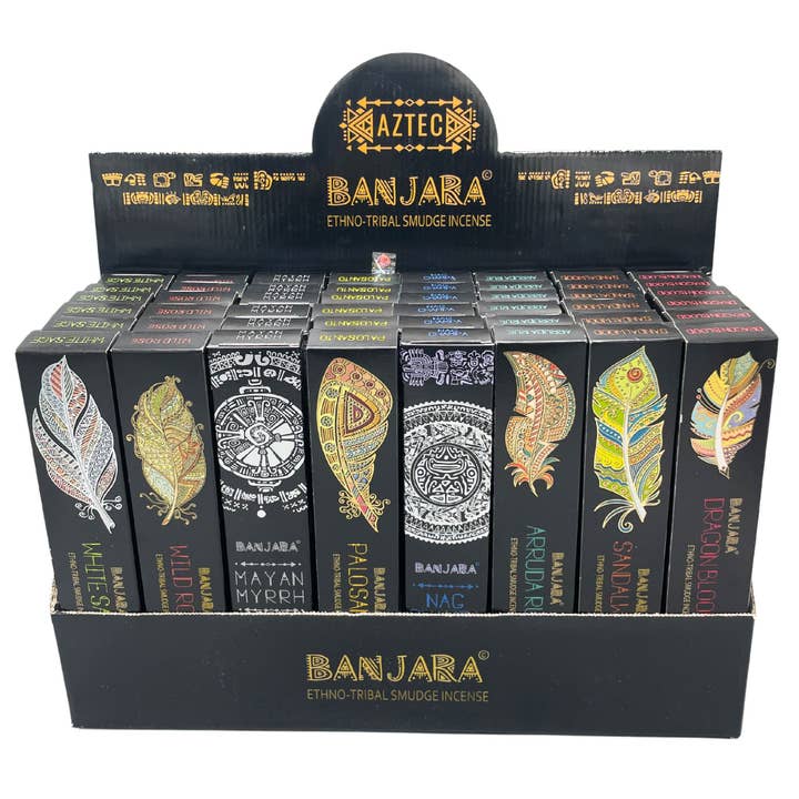 Banjara Tribal Smudge Incense - ( 6 packs of 8 fragrances ) for wholesale by Ancient Wisdom