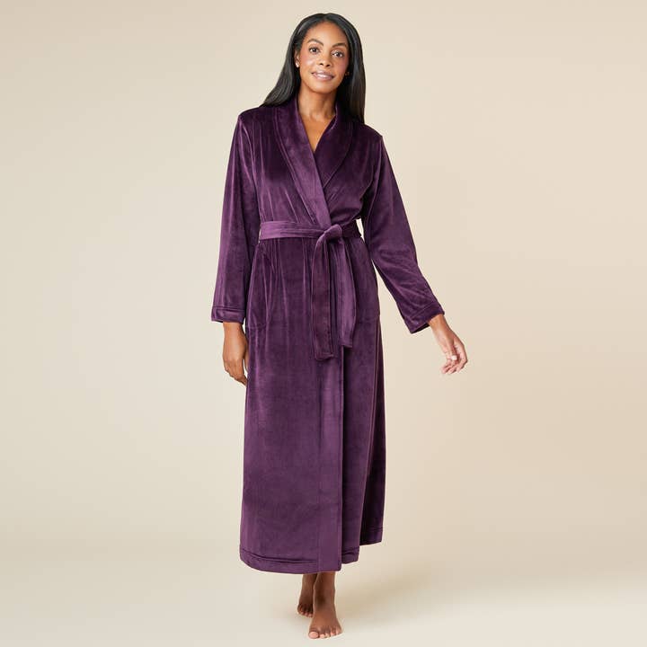 Softies - Wholesale Robe - Women's - Women's Timeless Serenity Wrap Robe with Set-In Waist