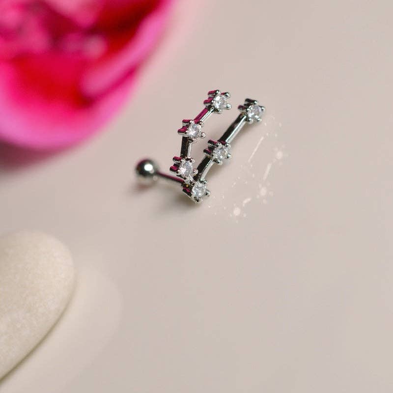 StockJWL - Wholesale Stud/Post Earrings - 12 Zodiac Earrings, Constellation Stud Earring Stud Piercing Tragus Helix Lobe and Cartilage Silver And Gold59