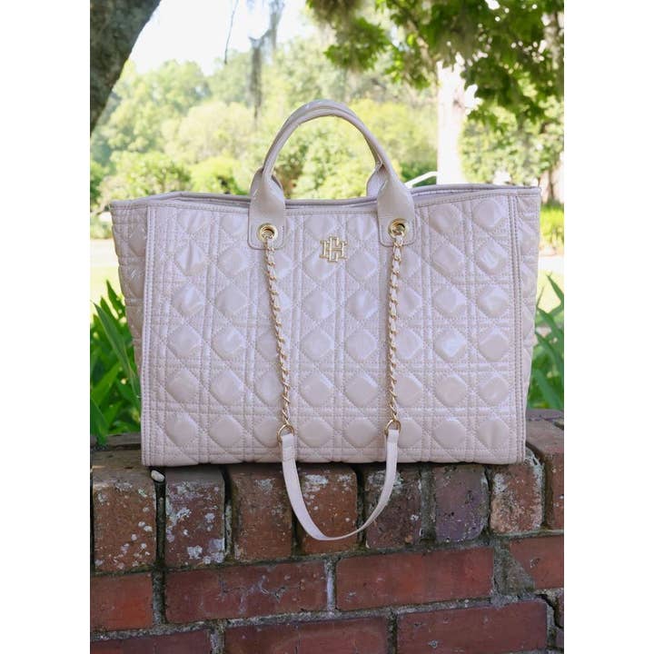 Caroline Hill - Wholesale Tote Bag - Women's - Melissa Tote Bag NUDE PATENT LQ