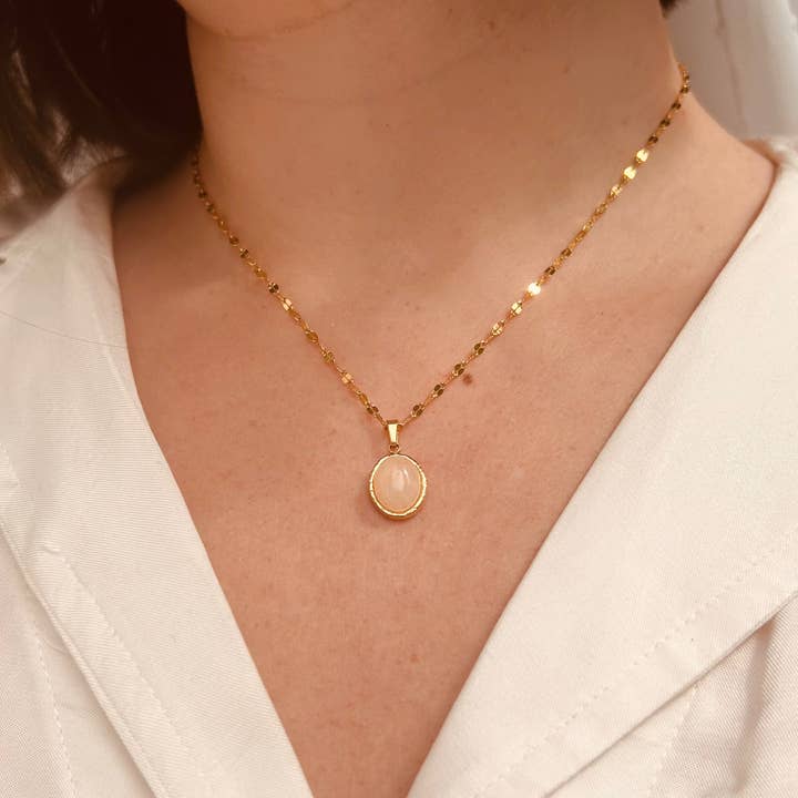 Little Nell Jewellery – wholesale Pendant/charm necklace – Everyday Rose Quartz Necklace1