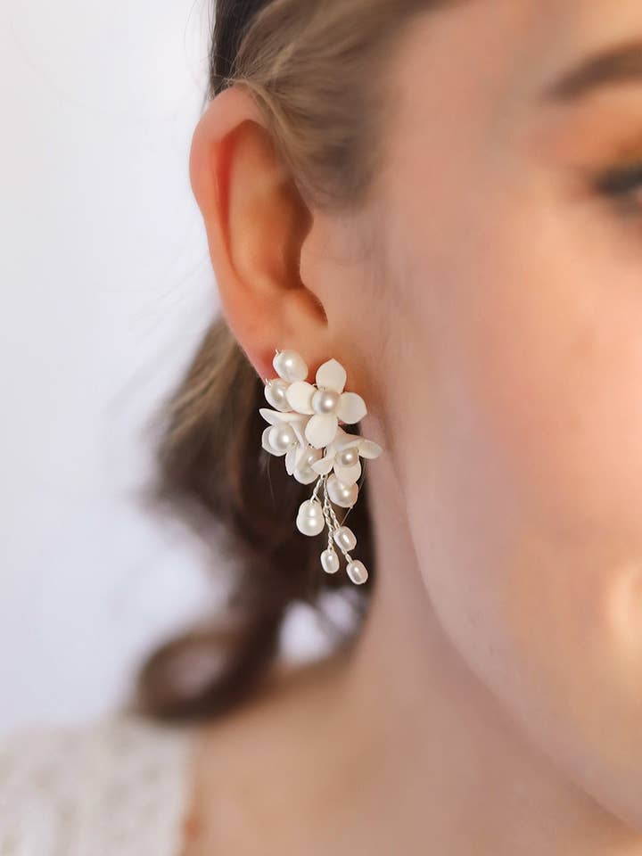 Taylor Pearl Earrings for wholesale by Dareth Colburn Designs