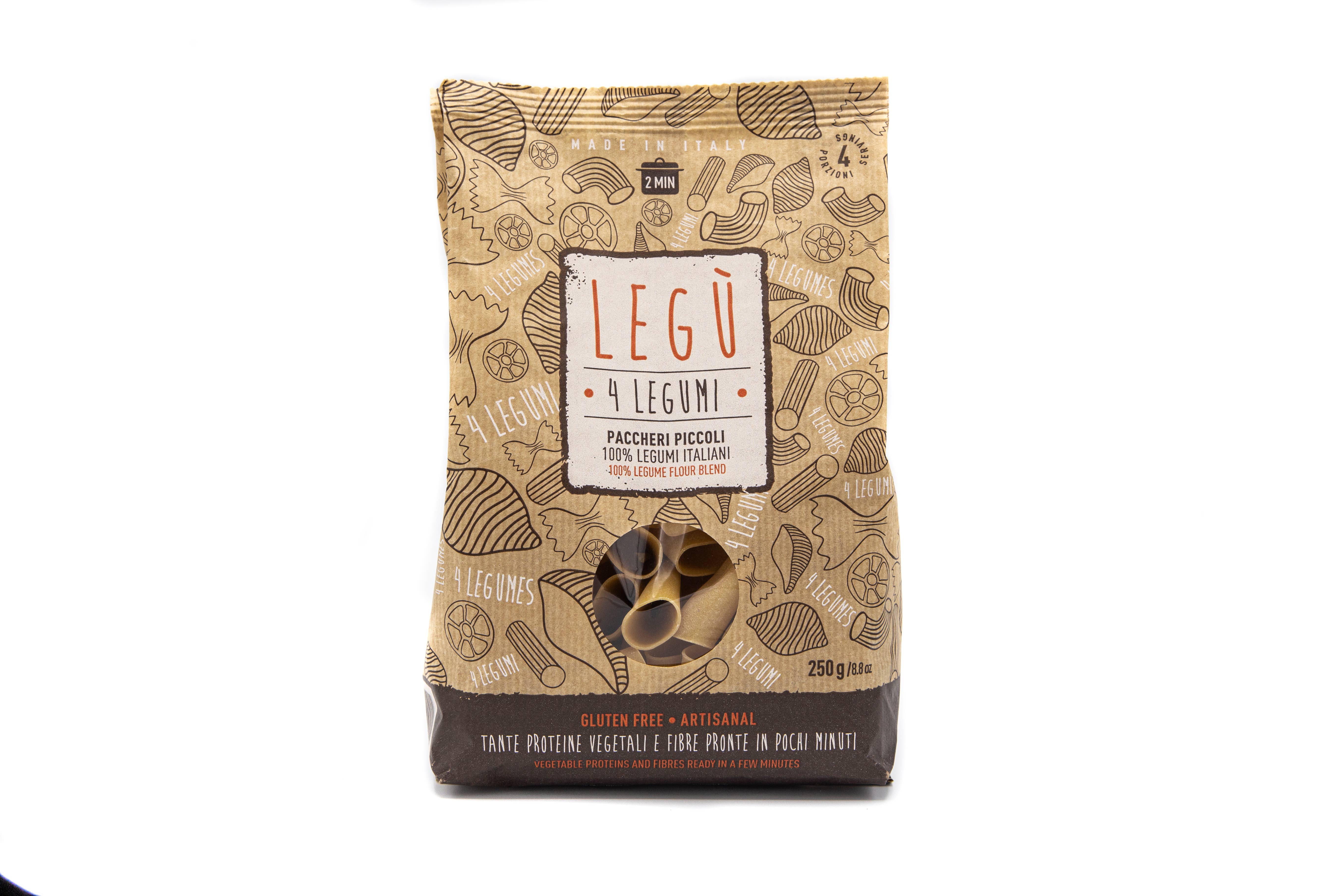 LEGÙ - Wholesale Pasta - 4 PEULVRUCHTEN - Kleine PACCHERI (5 porties)0