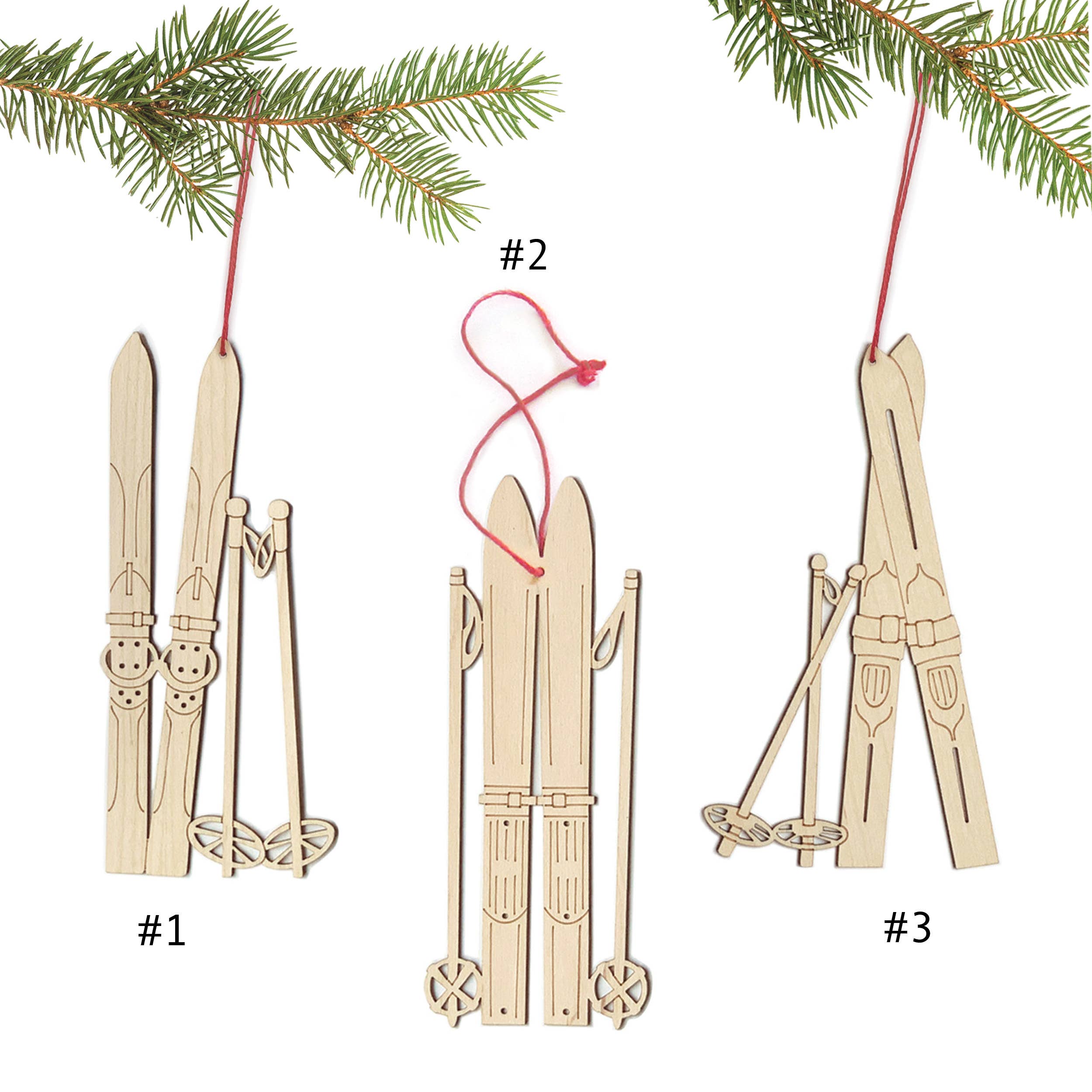 REMOVED BRAND - Wholesale Ornament Set - Ski Ornaments1