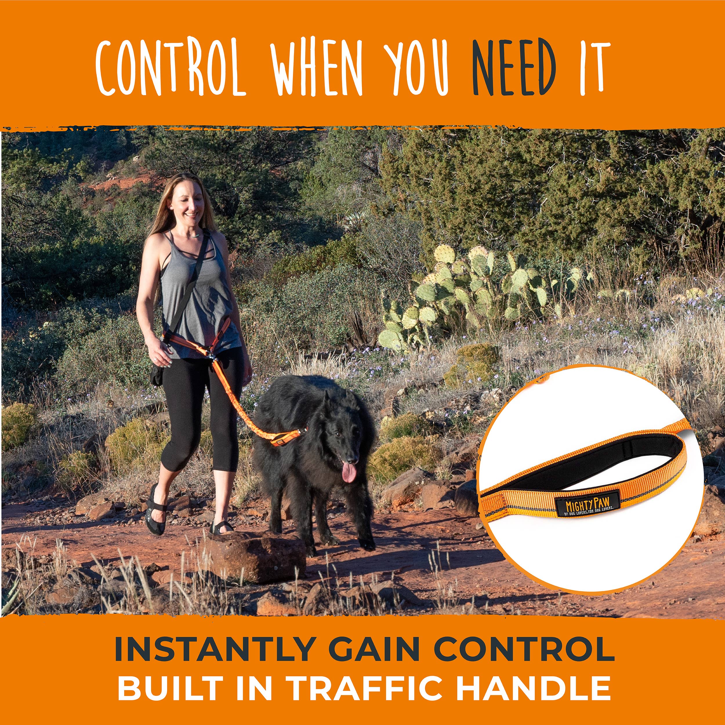 Mighty Paw – Großhandel Leine – Hund – Mighty Paw freihändige Bungee-Leine 2.012