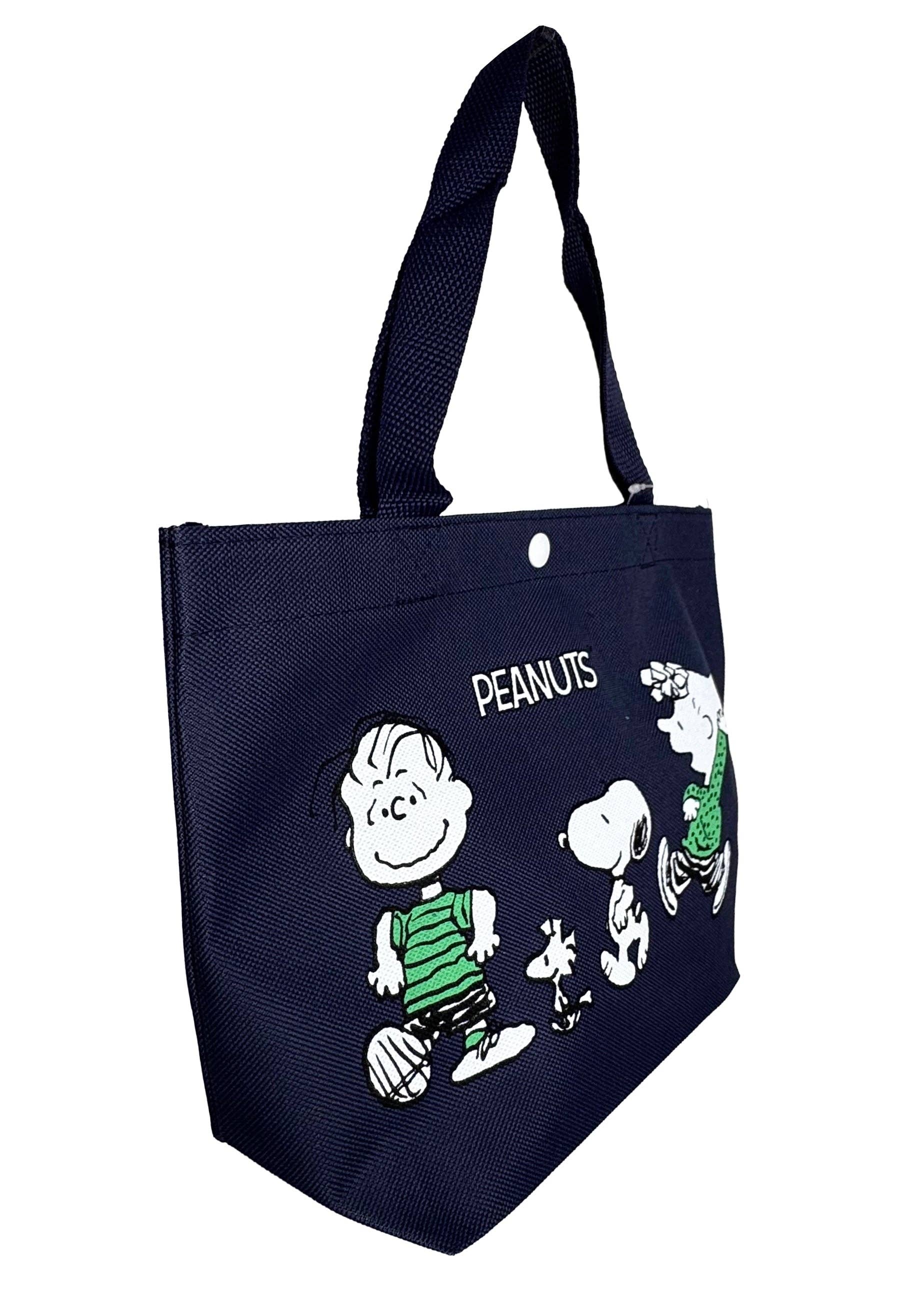 LASR – wholesale Lunch bag/box – Peanuts Snoopy and Friends Canvas Navy Lunch Tote2