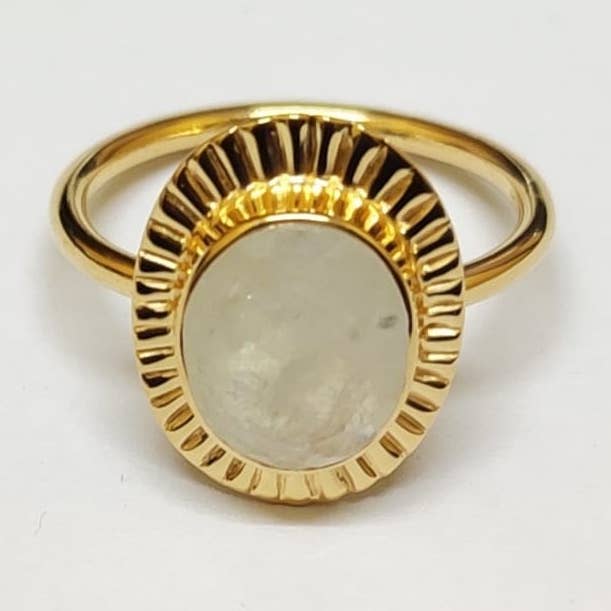 anillo de ranura de piedra lunar para venta al por mayor de Francesca Dot Jewellery