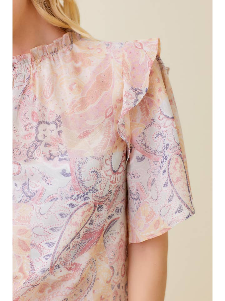 CRM PAISLEY 60089 Bluse mit gesmoktem Ausschnitt für den Großhandel auf Faire5