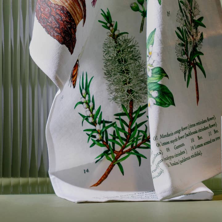 Koala Eco - Wholesale Tea Towel - Linen & Cotton Terra Botanical Tea Towel