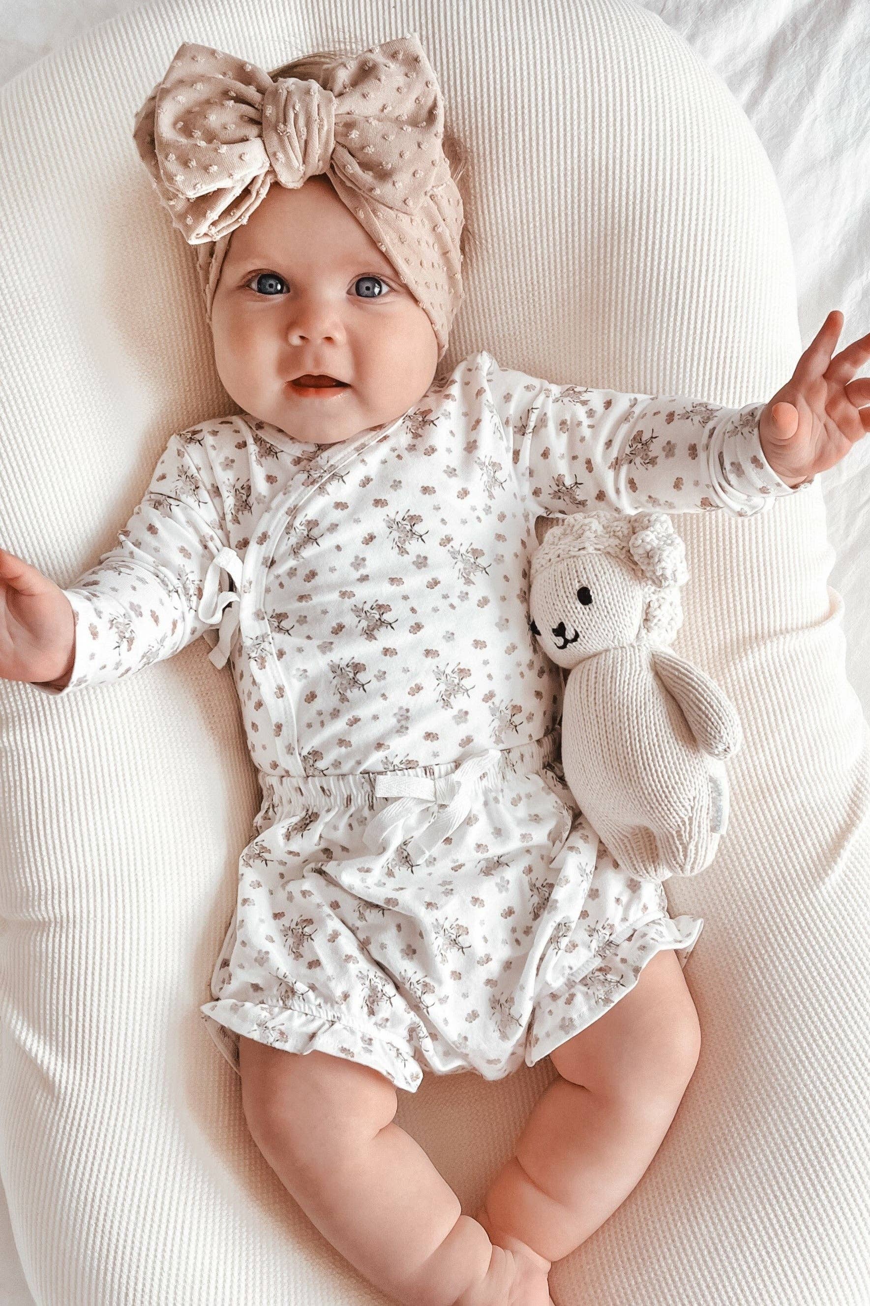 Elke & Indigo - Wholesale Bodysuit (non-footed) – Baby - Bamboo/Organic Cotton Kali Bodysuit - Vanilla Bouquet