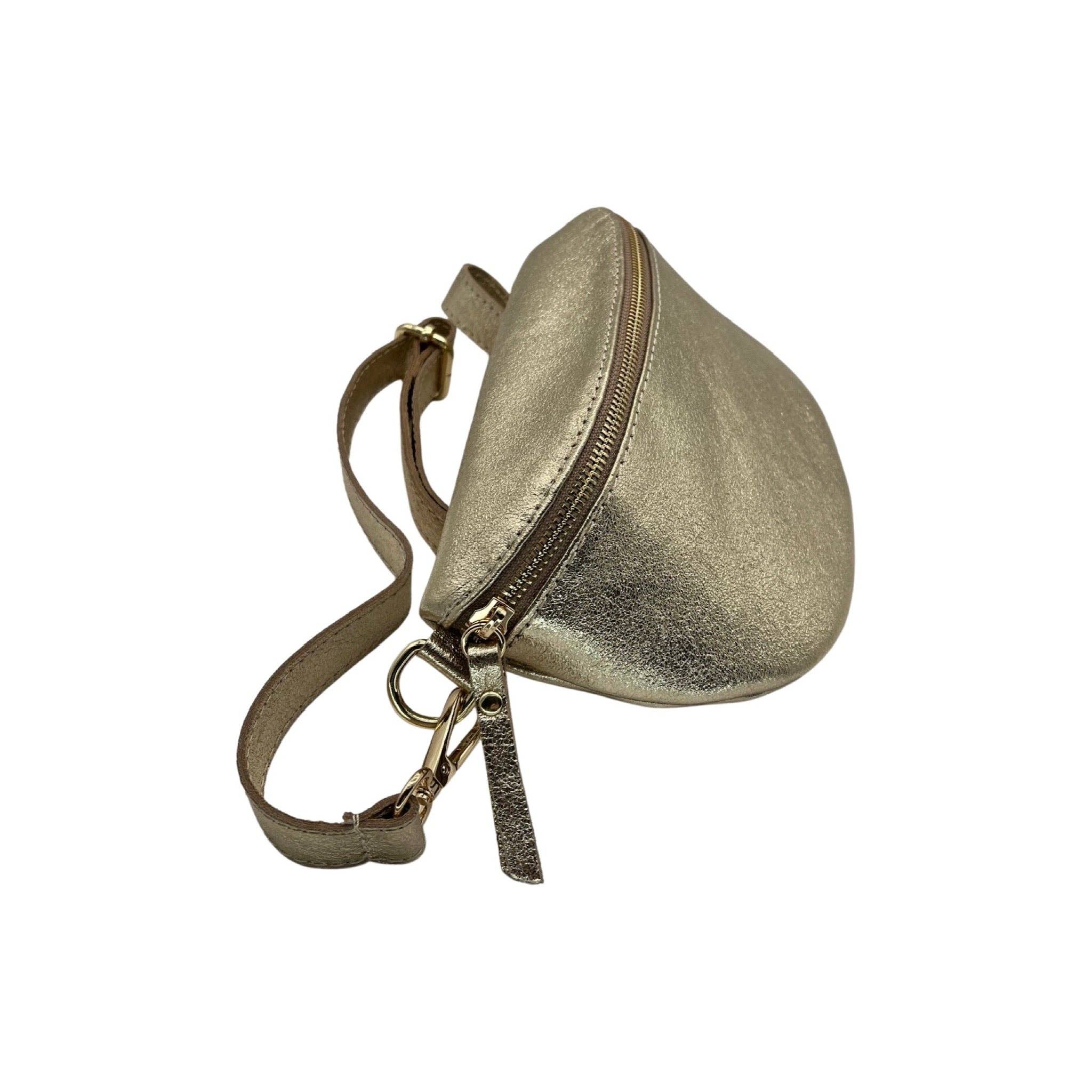 Louisa lee - Wholesale Belt Bag - Women's - LINA IRIDESCENT LEATHER BANANA BAG 25CM5